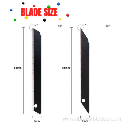 9mm 30/ 60 Degree Snap-off Blades Black Steel